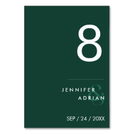 エレガントミニマルブルズウィッモダンク結婚グリーンズ テーブルナンバー