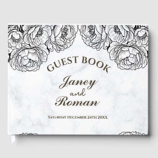 エレガントミニマルモダンと結婚入る ゲストブック (正面)