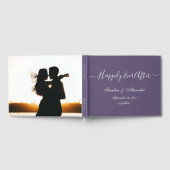 エレガントミニマルモダンアイボリークリー結婚ム ゲストブック (全面)