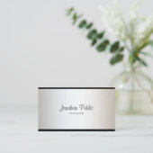 エレガントミニマルモダンシンプルプレインラグジュアリー 名刺 (スタンド正面)