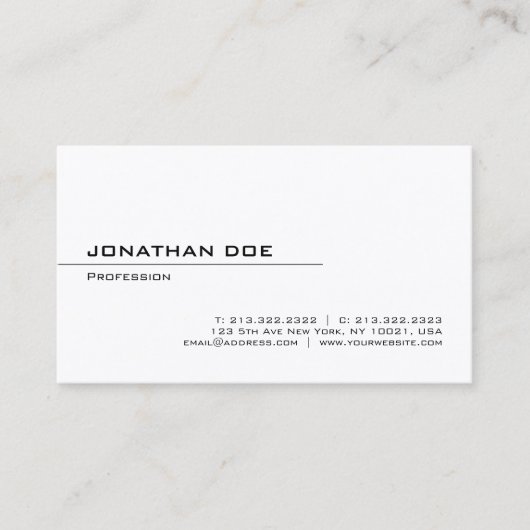 エレガントミニマルモダンプロフェッショナル 名刺 (正面)