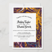 エレガントミニマルモダン抽象芸術アールシック結婚ズ 招待状 (正面)