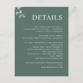 エレガントミニマルモダン深いの結婚詳細 エンクロージャーカード (正面)
