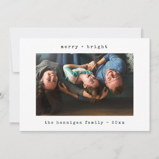 エレガントミニマルモダン白黒の写真 シーズンカード (正面)