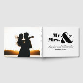 エレガントミニマルモダン白黒結婚ズ ゲストブック (全面)