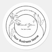 エレガントミニマルモダン白黒製品 ラウンドシール (正面)