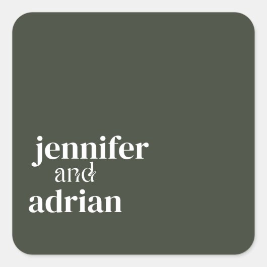 エレガントミニマルモダン結婚の封筒スクエアSti スクエアシール (正面)