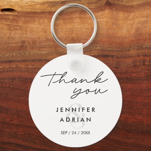 エレガントミニマルモダン結婚の キーホルダー (正面)