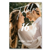 エレガントミニマルモダン結婚シンプル テーブルナンバー (裏面)