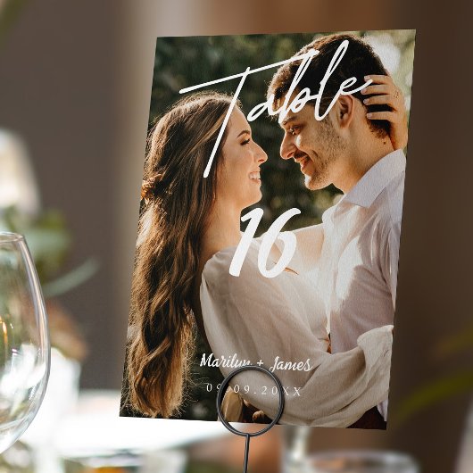 エレガントミニマルモダン結婚シンプル テーブルナンバー