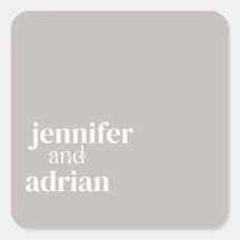 エレガントミニマルモダン結婚封筒の正方形