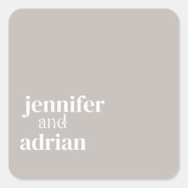 エレガントミニマルモダン結婚封筒の正方形 スクエアシール