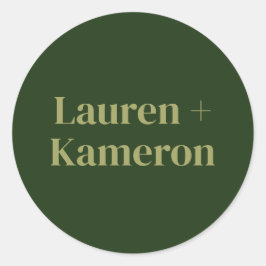 エレガントミニマルモダン結婚封筒スクエアCla ラウンドシール