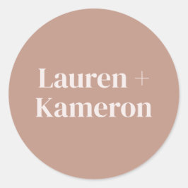 エレガントミニマルモダン結婚封筒スクエアCla ラウンドシール