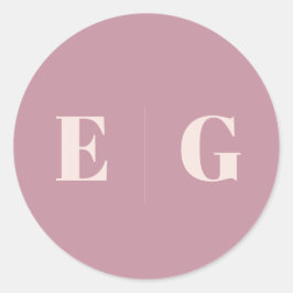 エレガントミニマルモダン結婚封筒スクエアCla ラウンドシール