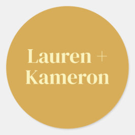 エレガントミニマルモダン結婚封筒スクエアCla ラウンドシール