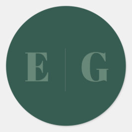 エレガントミニマルモダン結婚封筒スクエアCla ラウンドシール