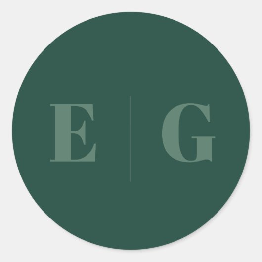 エレガントミニマルモダン結婚封筒スクエアCla ラウンドシール (正面)