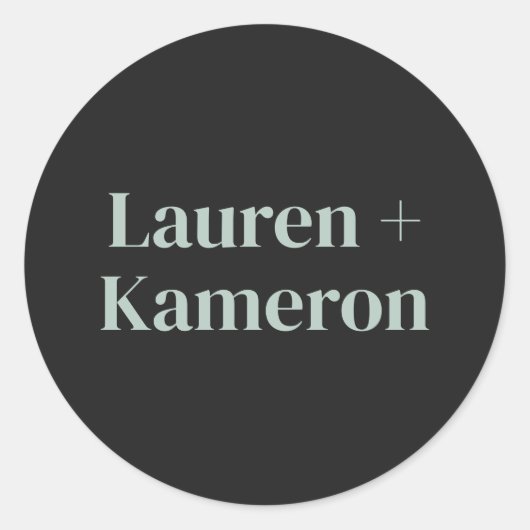 エレガントミニマルモダン結婚封筒スクエアCla ラウンドシール (正面)