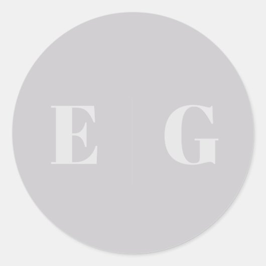 エレガントミニマルモダン結婚封筒スクエアCla ラウンドシール (正面)