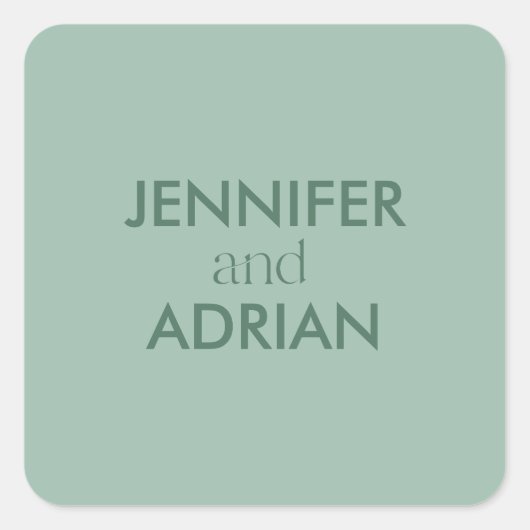 エレガントミニマルモダン結婚封筒 スクエアシール (正面)