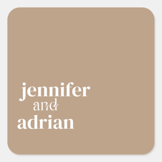 エレガントミニマルモダン結婚封筒S スクエアシール (正面)