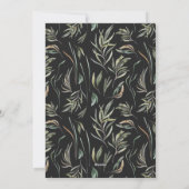 エレガントミニマルモダン黒い植物体 シーズンカード (裏面)