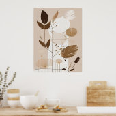 エレガントミニマルモダンBoho AI Art ポスター (キッチン)