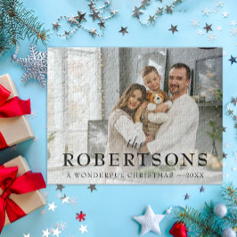 エレガントミニマルモダンChristmas Photo ジグソーパズル