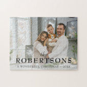 エレガントミニマルモダンChristmas Photo ジグソーパズル (横)