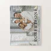 エレガントミニマルモダンChristmas Photo ジグソーパズル (縦)