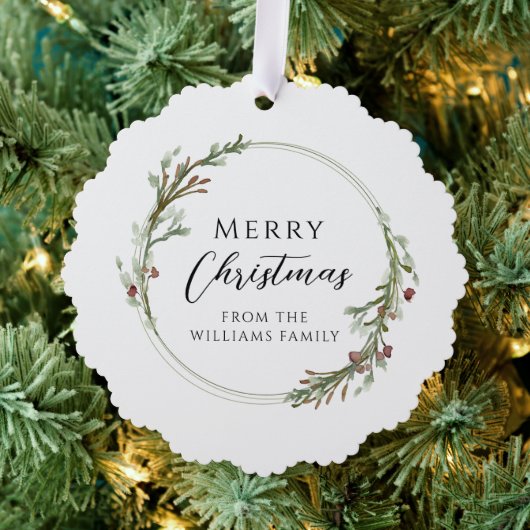 エレガントミニマルリース オーナメントカード (インサイチュ (木))