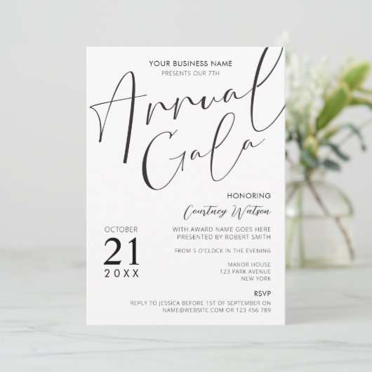 エレガントミニマル企業の資金集め 招待状 (スタンド正面)