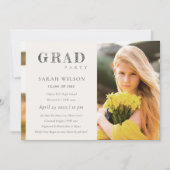 エレガントミニマル写真卒業会 招待状 (正面)