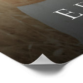 エレガントミニマル写真結婚の歓迎サイン ポスター (角)