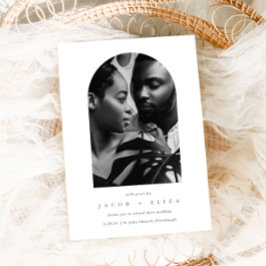 エレガントミニマル写真結婚Arch 招待状