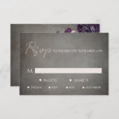 エレガントミニマル動揺してMeal Choice RSVPカード (正面/裏面)