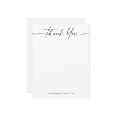 エレガントミニマル名と手札感謝してい ノートカード (正面/裏面インサイチュ)