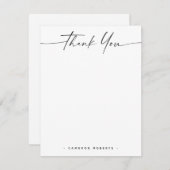 エレガントミニマル名と手札感謝してい ノートカード (正面/裏面)