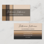 エレガントミニマル地音長方形ベージサンド 名刺 (正面/裏面)