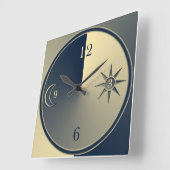 エレガントミニマル夜 スクエア壁時計 (傾斜)