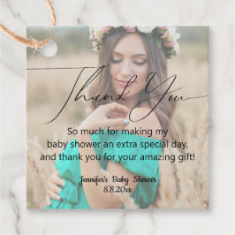 エレガントミニマル感謝していYou baby Shower photo フェイバータグ