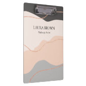 エレガントミニマル抽象芸術バラ金ゴールドグリッター クリップボード (右)