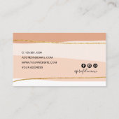 エレガントミニマル抽象芸術金ゴールドグリッターロイヤリティカード ロイヤリティカード (裏面)