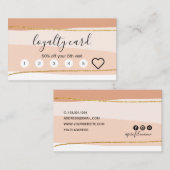 エレガントミニマル抽象芸術金ゴールドグリッターロイヤリティカード ロイヤリティカード (正面/裏面)