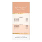 エレガントミニマル抽象芸術金ゴールドグリッター価格表 ラックカード (裏面)