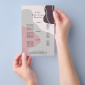 エレガントミニマル抽象芸術銀グリッター チラシ (ハンドル)