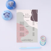 エレガントミニマル抽象芸術銀グリッター チラシ (シングル)