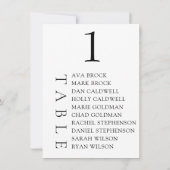 エレガントミニマル文字表番号座席表 招待状 (裏面)