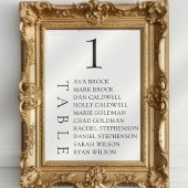 エレガントミニマル文字表番号座席表 招待状